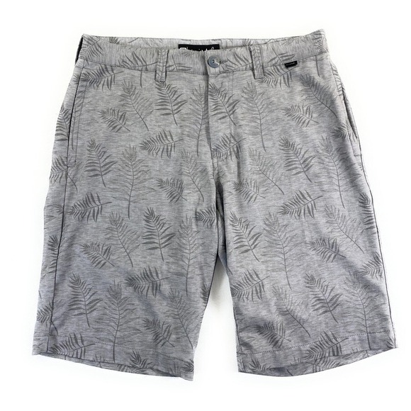 Travis Mathew Men's Performance Stretch 11"‎ Gray Palm Print Golf Shorts 32 - Picture 1 of 11